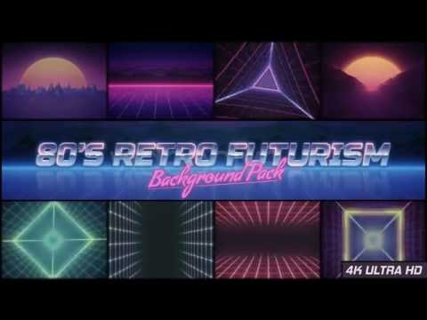 80s Retro Futurism Background Pack