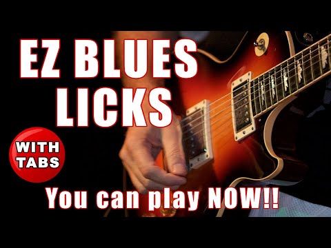 Easy Blues Licks You Can Play Now - with twists - sound different - w/TABS