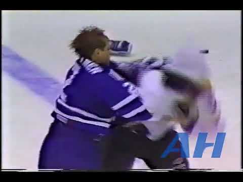 NHL Nov. 21, 1992 Marty McSorley,LA v Ken Baumgartner,TOR Toronto Maple Leafs Los Angeles Kings