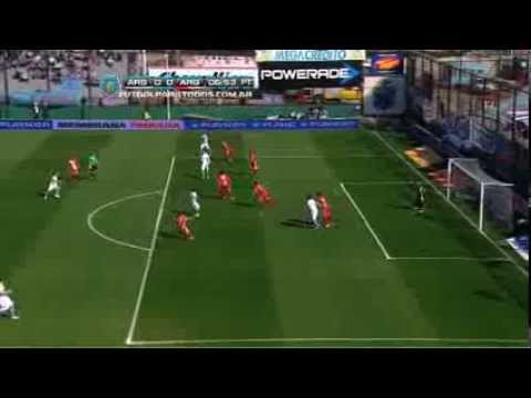 Remate de Pérez. Arsenal 0 - Argentinos 0. Fecha 5. Torneo Inicial 2013. Fútbol Para Todos