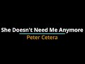 She Doesn't Need Me Anymore Karaoke by Peter Cetera
