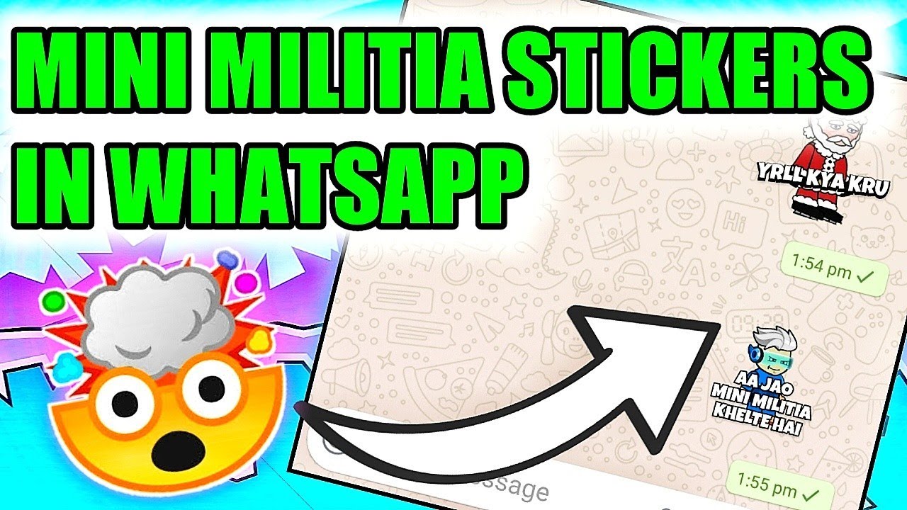 Mini Militia Stickers in WhatsApp Chat