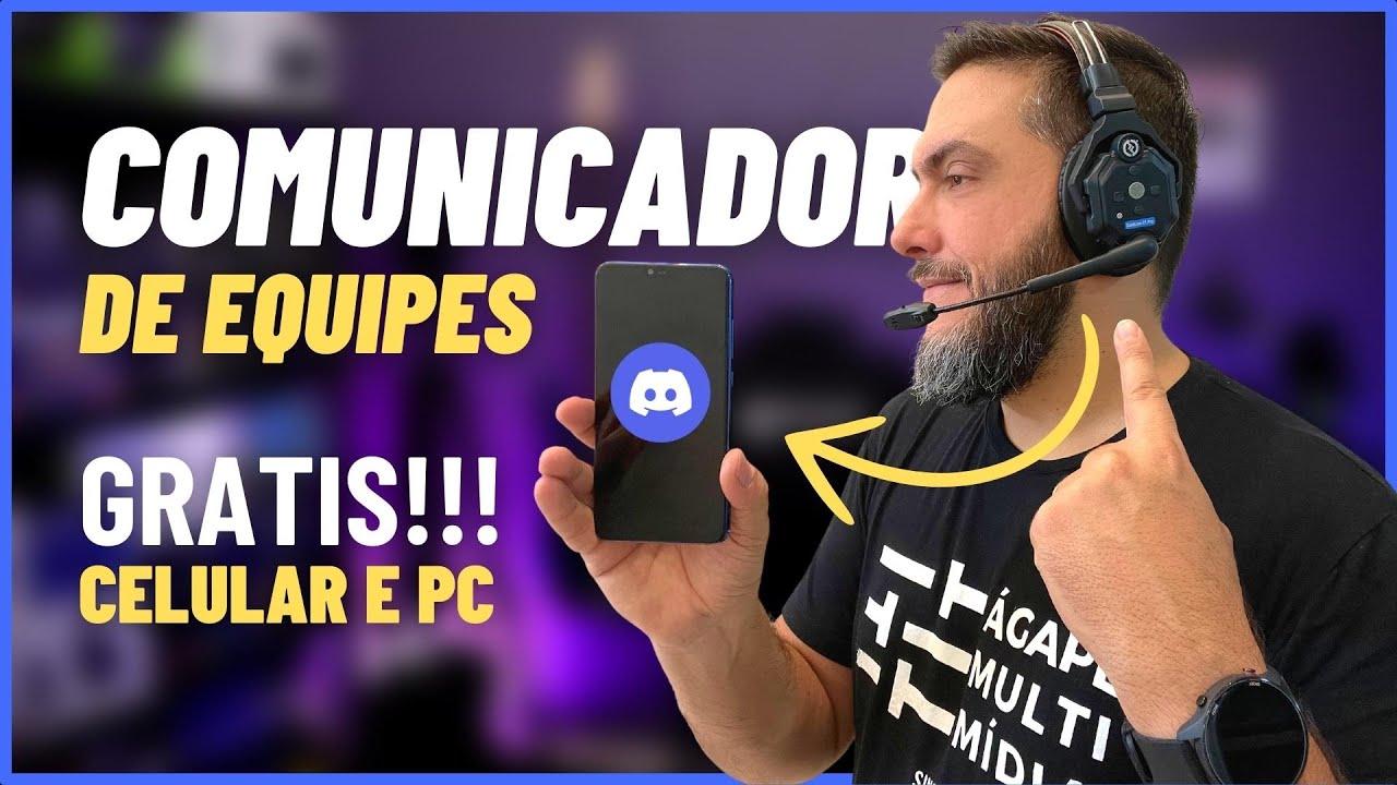CELULAR COMO COMUNICADOR DE EQUIPES [GRÁTIS] - Configurando Discord no PC e Celular (Walkie Talkie)