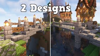 Minecraft | How to build a Medieval Bridge(2 Designs) Tutorial