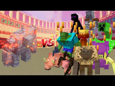 Redstone Golem vs Mutant Creatures and  Mutant More in Minecraft