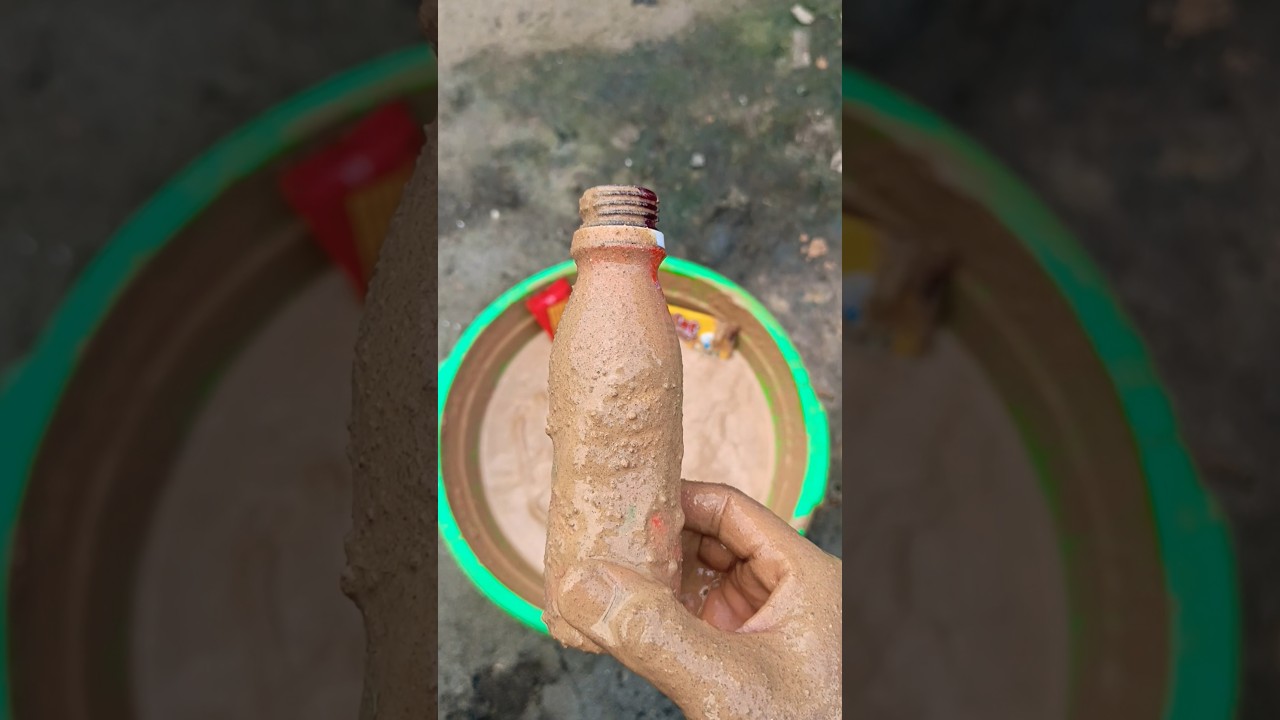 Botol Minuman Kunyit Asam Terkena lumpur #shorts #kunyitasam #yutubeshorts