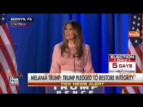 Melania Trump: "Se diventassi First Lady, sarebbe un onore servire l'America"