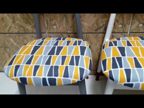 Krzesła Grzybek PRL po renowacji