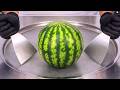 Watermelon Ice Cream Rolls Satisfying Visual ASMR