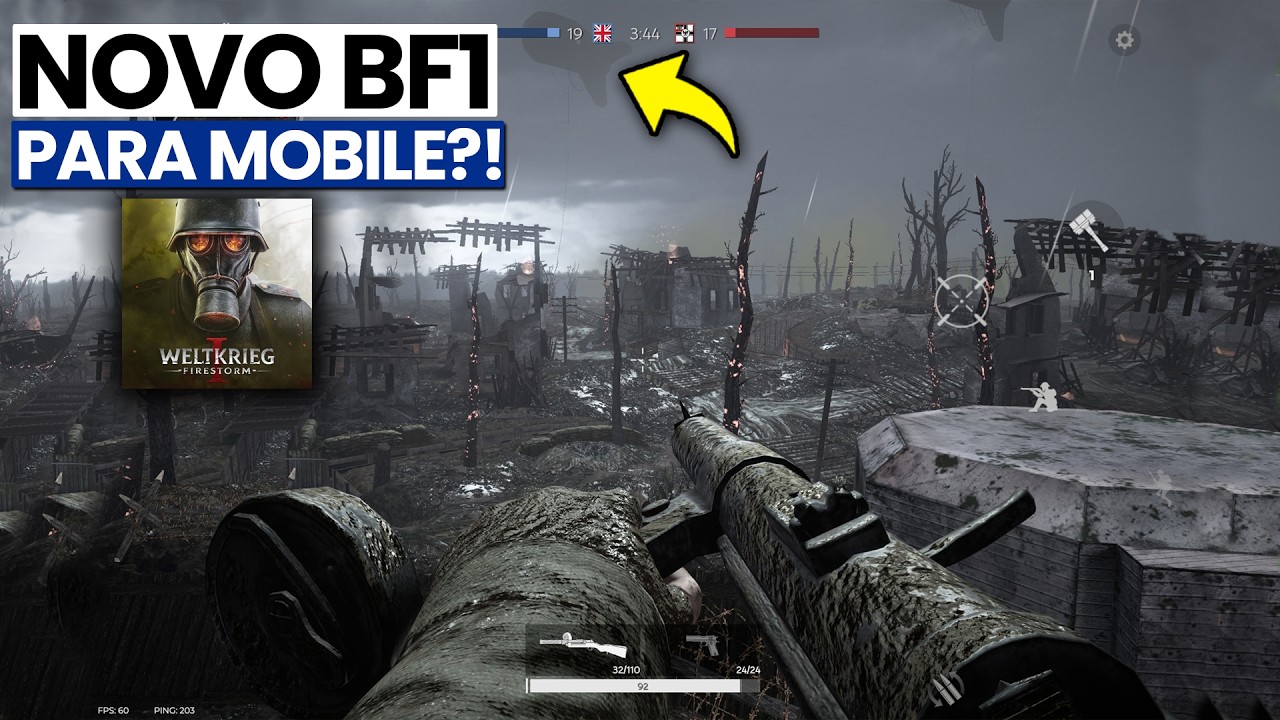SAIU NOVO FPS estilo BATTLEFIELD para Android - Weltkrieg 1 Firestorm, PRIMEIRA GAMEPLAY