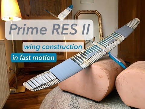 Prime RES II by CLM Pro - wing construction in fast motion #res #f3l #thermal #soaring #rcflying