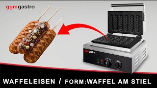 Gaufrier / appareil à corn dog – simple – manuel – 1,55 kW – Forme : gaufre sur bâtonnet