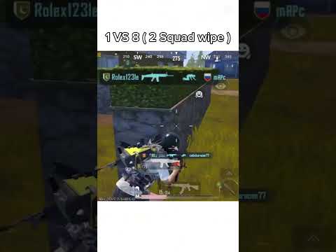 1 Vs 8 ( 2 Squad Wipe ) #battlegroundbaazigar