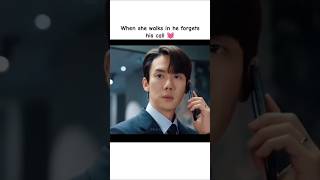 He forgets his call 💓 #whenthephonerings #kdrama #chaesoobin #yooyeonseok #shorts