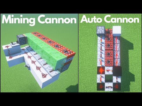 Minecraft: 5 Redstone TNT Cannon Designs (Tutorial)