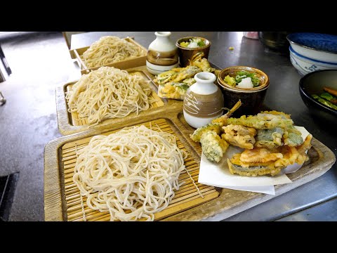 ¡Súper prisa en tempura! ! El trabajo de un chef de soba que regenta un gran restaurante de soba inundado de clientes habituales丨INCREDIBLE JAPANESE TEMPURA