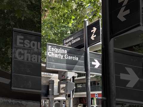 🎸 Inauguración de la Esquina Charly García en Coronel Díaz y Santa Fe, Palermo ✨ #rocknacional