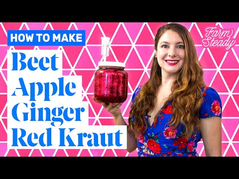 How to Make Beet Apple Ginger Red Kraut | Naturally Fermented Sauerkraut Recipe with Red Cabbage