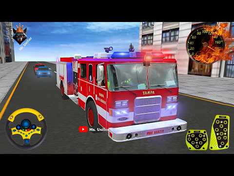 Rosenbauer Firefighter Rescue Mission - Fire Truck Simulator NCT Siren Sound! | Android Gameplay iOS