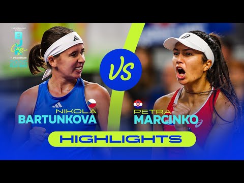 Nikola Bartunkova (CZE) vs Petra Marcinko (CRO) | 2025 BJK Cup Play-offs | Match Highlights