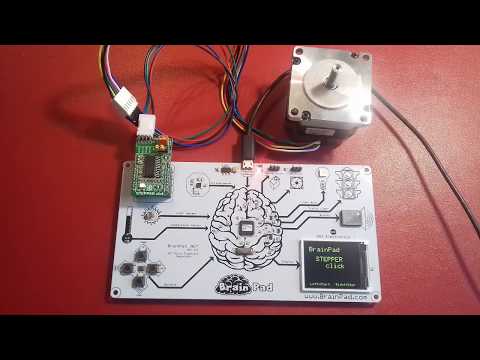 Stepper click : An  A3967 EasyDriver Shield Stepper Motor Driver Module and BrainPad