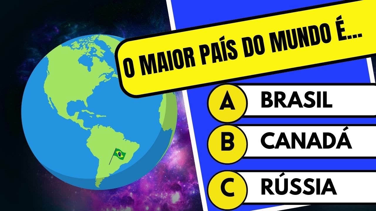 QUÃO BOM É O SEU CONHECIMENTO GEOGRÁFICO? 🌎🧠🙄 QUIZ SOBRE CONHECIMENTOS GERAIS DE GEOGRAFIA