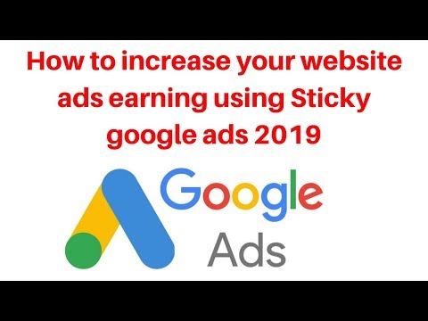 How to increase your website ads earning using Sticky google ads 2019