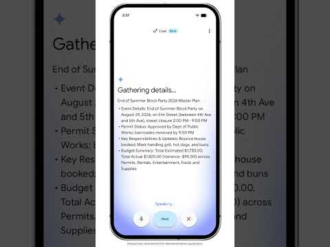 Docs Live demostración en Google Docs móvil