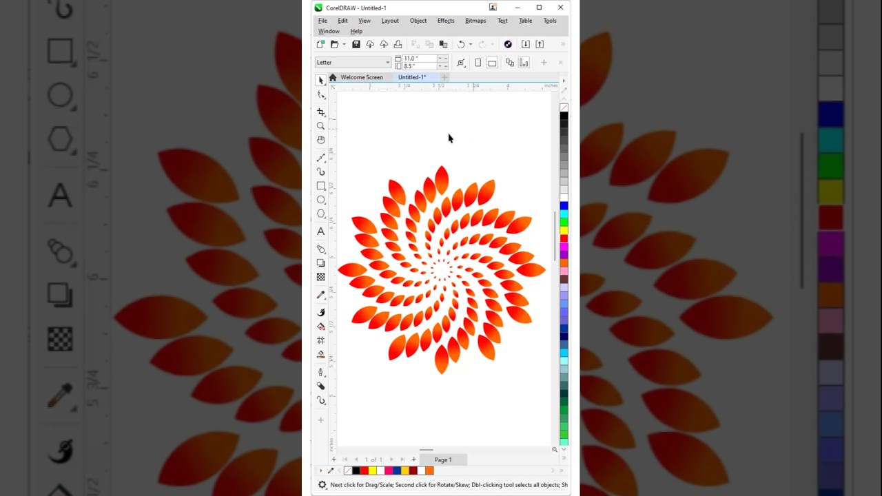 Create Stunning Vector Flower Shape in CorelDRAW #coreldraw #graphicdesign #logo