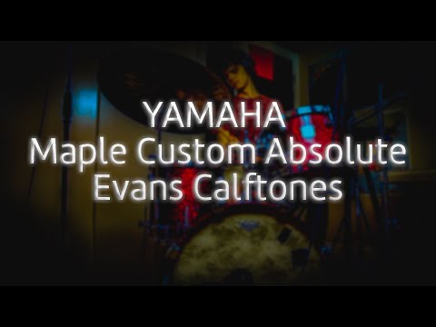 YAMAHA Maple Custom Absolute Bop Kit (RED SPARKLE) | Evans Calftones | Sound Test/Demo | 18/12/14