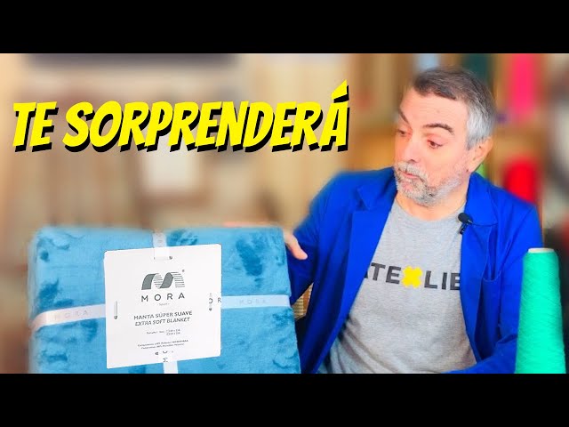 Vídeo relacionado con Manta Algodón Mallorquina para Cama o Sofá, Manta de Tacto Suave Ideal para Primavera, Relax o Yoga de algodón Reciclado Hecho en España 180x230 - Azul/Raya Blanca