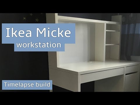 Ikea Micke desk with workstation time lapse assembly - how to build