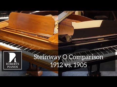 Comparison: Restored Steinway model O rosewood 1912 vs black 1905