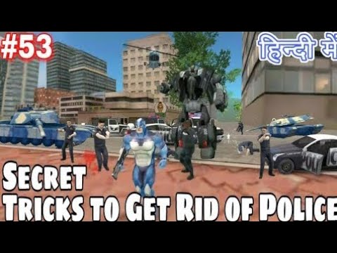 Rope Hero Vice Town (Transformer Robot Ball Fight Dual Police Car) The Kick Fight on Sea Bridge - HD