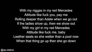 Aminé  - Red Mercedes (Lyrics on Screen)