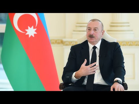 Ilham Aliyev was interviewed by local TV channels