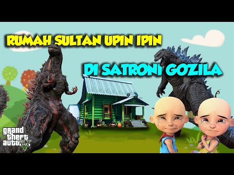 Rumah Sultan Upin Ipin di serbu GOZILA SEREM - GTA V Upin Ipin Episode Terbaru 483