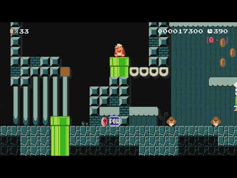 Joseph's 1-3: Difficulty goes up by Joseph - Super Mario Maker - No Commentary 1bp