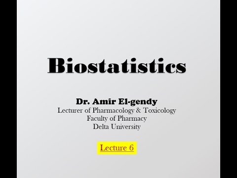 Biostatistics: Lec 6 - Inferential statistics