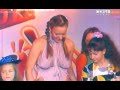 Busty russian singer in a slutty dress performs on a tv ...