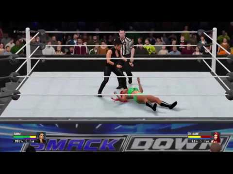 WWE 2K16 Smackdown Tamina vs Eva Marie