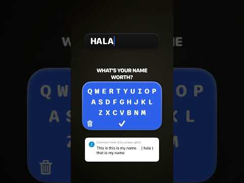 Hala name worth #shorts  Comment your name to be next