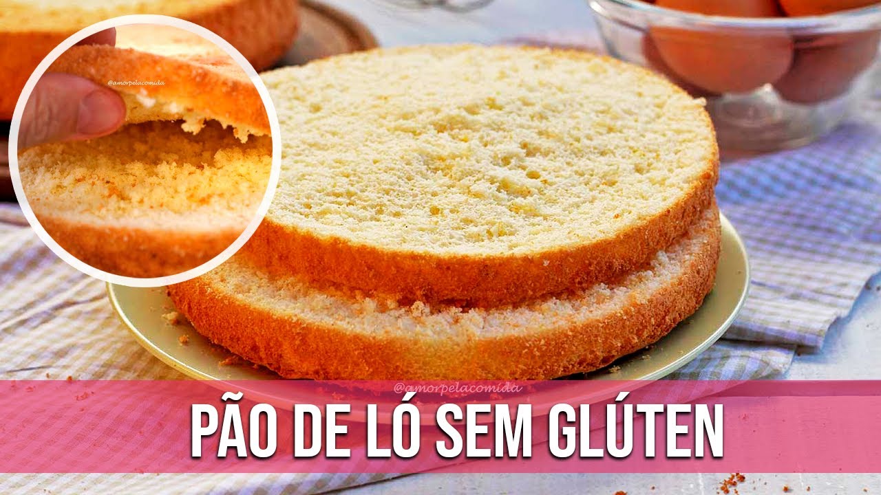 PÃO DE LÓ SEM GLÚTEN ECONÔMICO COM 3 INGREDIENTES