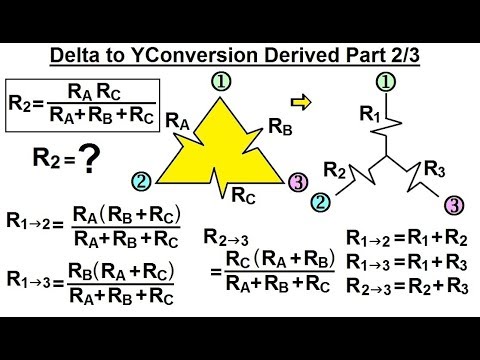 Electrical Engineering Basic Laws 29 of 31 Delta to Y Conversion Derived R1