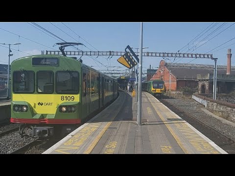 IÉ 8100 Class DART No. 8109 Departs Connolly with Announcement for Maynooth.