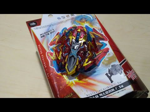 Buster Xcalibur .1'.Sw (B-120) Starter - Unboxing, Review, & Test Battles | Beyblade Burst Super Z