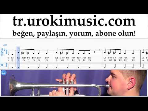 Trompet dersleri Axel F - Crazy Frog Notalar Eğitim um-i723