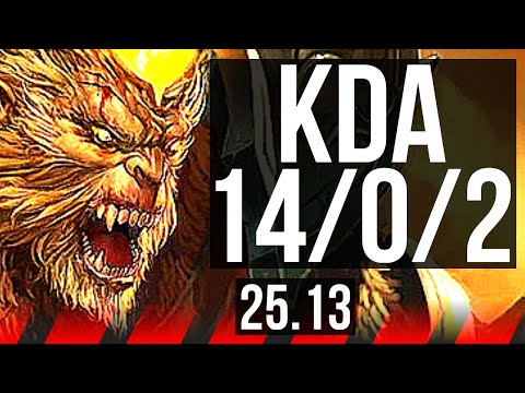 WUKONG vs TEEMO (TOP) | 14/0/2, Legendary | EUW Diamond | 25.13