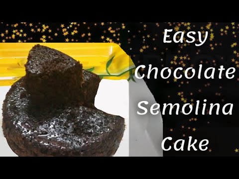 Semolina Chocolate Cake  | easy vegetarian cake recipe