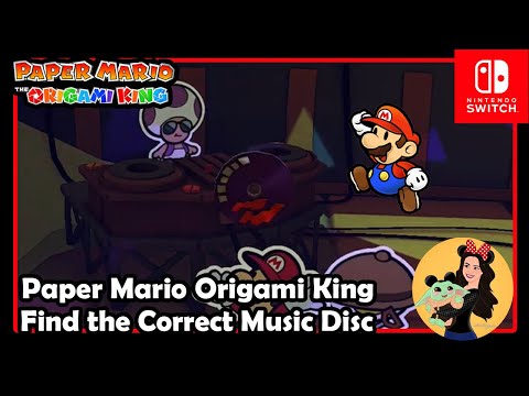 FINDING THE MUSIC DISK / DISC - TEMPLE OF SHROOMS - PAPER MARIO ORIGAMI KING - NINTENDO SWITCH